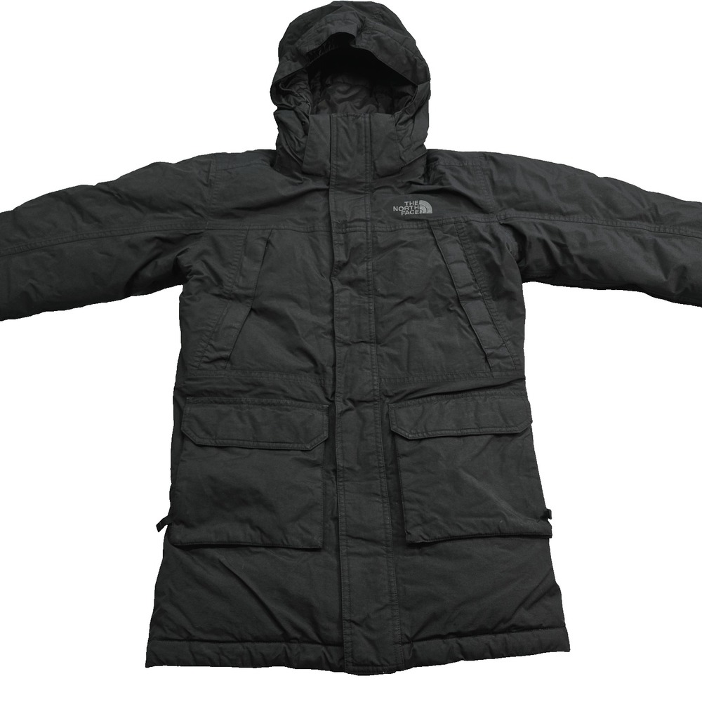 The North Face Boys Large 14/16 HyVent 550 Down Parka Black Hooded Winter Coat